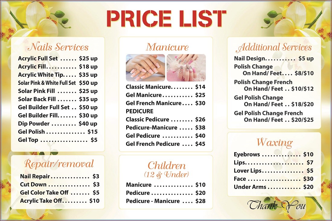 Picture of Poster Price List # 029