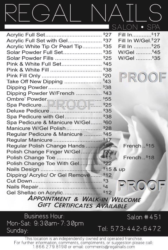 Picture of Poster Price List # 037